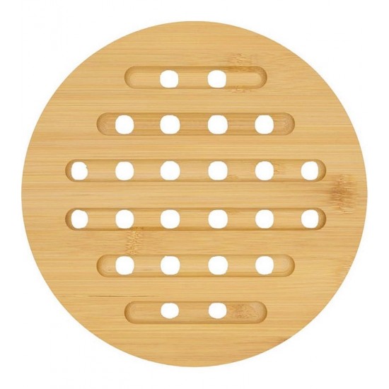 Descanso Para Panelas 19cm Redondo Em Bambu Mimo Style